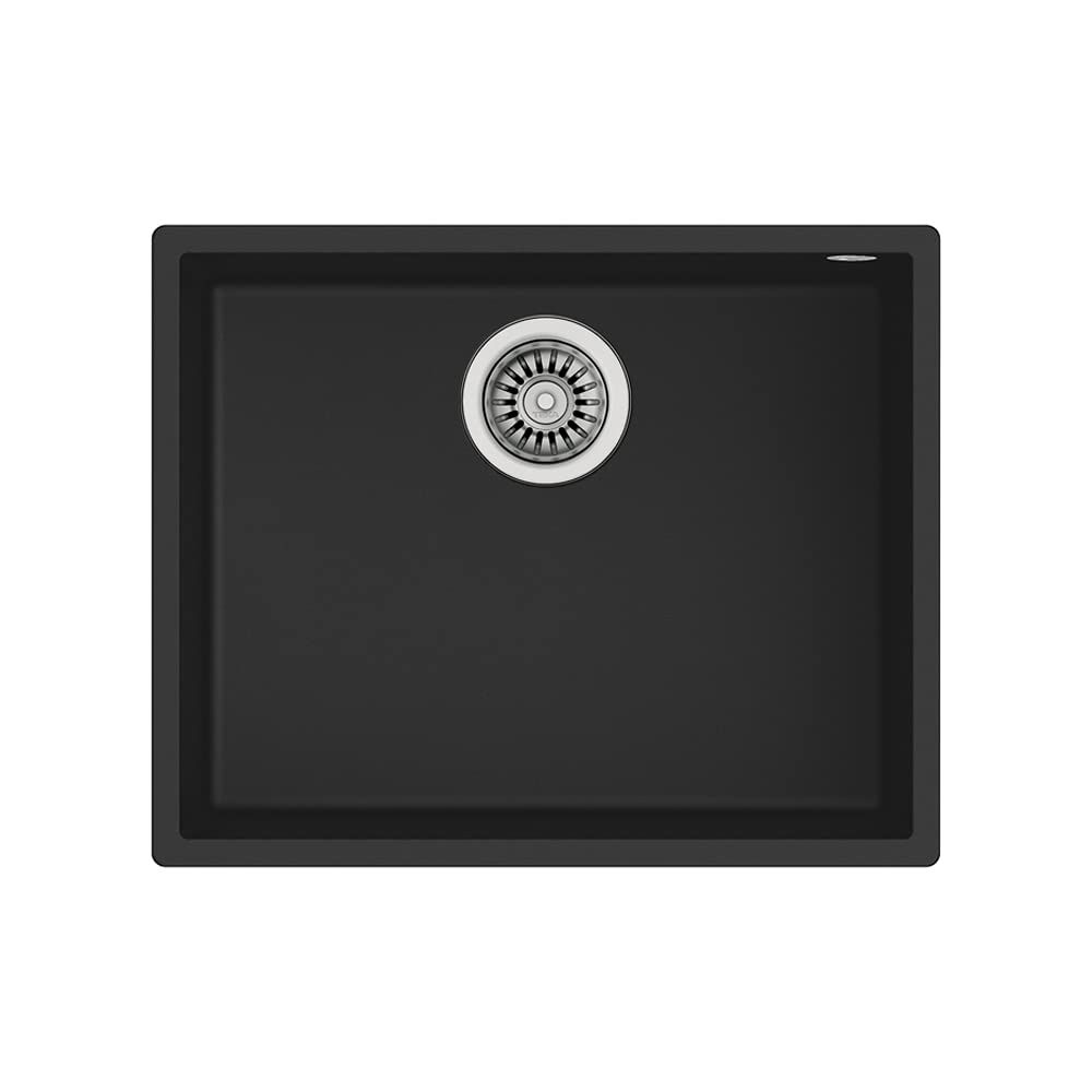 TEKA SYNTHETIC SINK SQUARE 50.40 TG 31/2 W/OVF SP BLACK