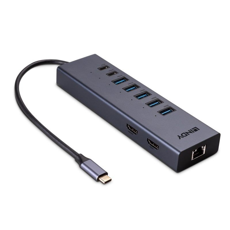 LINDY DST-Mini Duo  USB C Laptop Mini Dock 2x 4K HDMI
