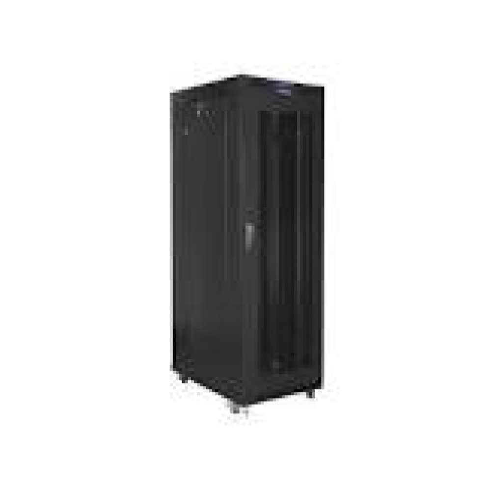 FLOOR-STANDING RACK CABINET 19  27U 800X1200 BLACK PERFORATED LCD DOOR LANBERG (FLAT PACK)