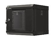 WALL-HUNG RACK CABINET 10  4U 300X300 BLACK GLAZED DOOR LANBERG (FLAT PACK)