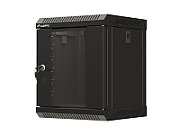 WALL-HUNG RACK CABINET 10  6U 300X300 BLACK GLAZED DOOR LANBERG (FLAT PACK)