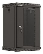 WALL-HUNG RACK CABINET 10  9U 300X300 BLACK GLAZED DOOR LANBERG (FLAT PACK)