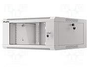 WALL-HUNG RACK CABINET 19  4U 600 GREY GLASS DOOR LANBERG (FOLDED)