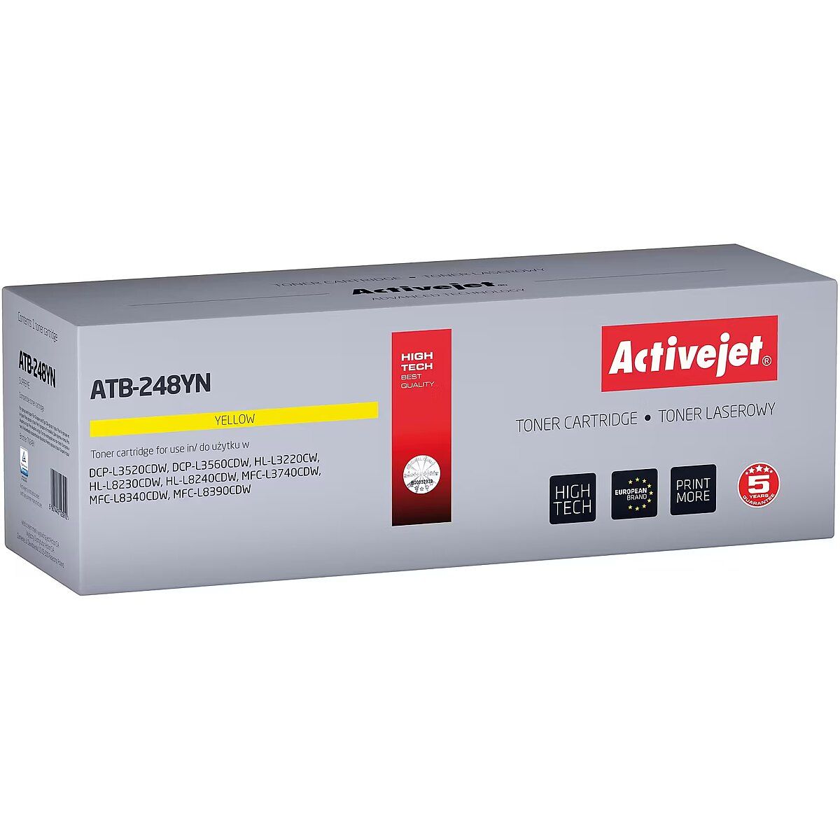 Activejet ATB-248YN Toner for Brother printers Replacement Brother TN248Y Supreme 1000 pages yellow)