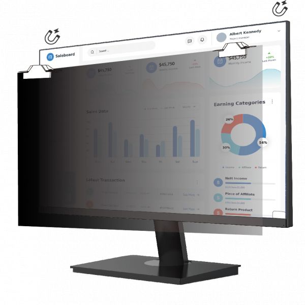 23.0 IN PRIVACY FILTER 16:9/MAGNETIC ATTACH FOR MONITOR