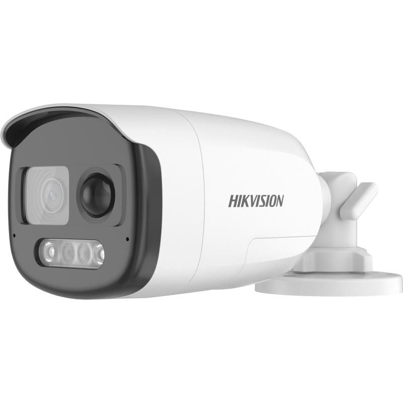 Camera de supraveghere Bullet 2MP Hikvision DS-2CE12DF3T-PIRXOS(2.8MM), lentila fixa: 2.8, iluminare min: Color: 0.0005 Lux @ (F1.0, AGC ON), 0 Lux cu lumina alba: 40m, microfon incorporat, alarma la evenimente: Motion Detection, alimentare: 12 VDC ± 25%, max. 11.4 W, protectie: IP67, dimensiuni