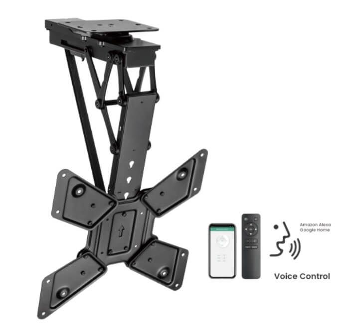 Suport TV de tavan smart Blackmount PLB-M0544S, diagonale 23 -65 , control prin Tuya App si Voice Control, max.30 kg
