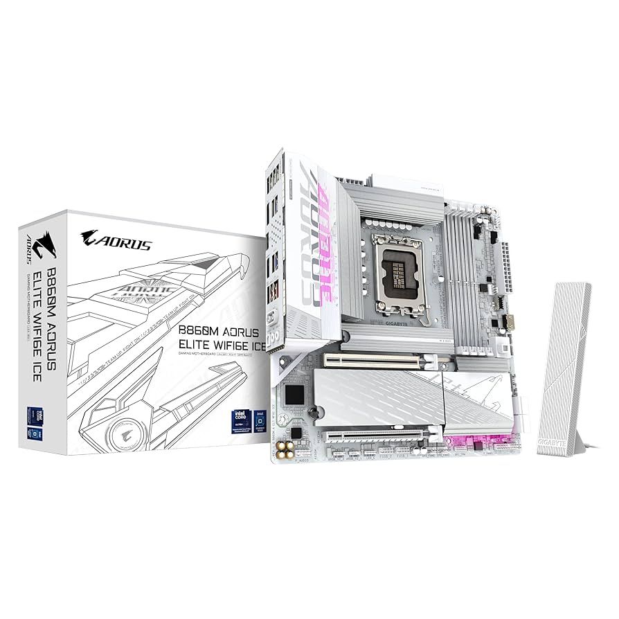 GIGA B860M AORUS ELITE WF6E ICE S1851/DDR5/µATX