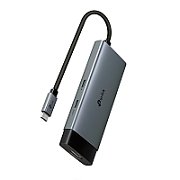 USB Type-C 5-Port Hub SPEC: 1 × USB-C Connector，1 × HDMI 4K 60Hz Port，1 × USB-C PD 100W Port，2 × USB-A 3.0 Ports，1 × USB-C 3.0 Port FEATURE: Plug and Play, Self-storage for Connector, Fast Heat Dissipation, Flexible and Durable