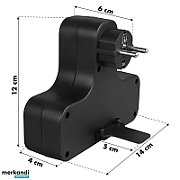 Maclean Current Socket  Quadruple with Switch  Stabilizing Foot  Type E  2x2.5A  2x16A  MCE224 E/B