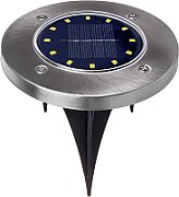 Maclean MCE318 LED Solar Pathway Lights with Ground Spike 12 LED SMD Neutral White 4000K 0.7 W Solar Lamp for Outdoor Path Light Garden Lights IP44