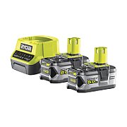RYOBI RC18120-250 2x Battery 18 V 5 0 Ah + charger
