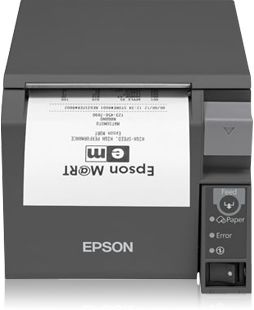 Epson TM-T70II (025A1): Serial + Built-in USB, PS, Black, UK
