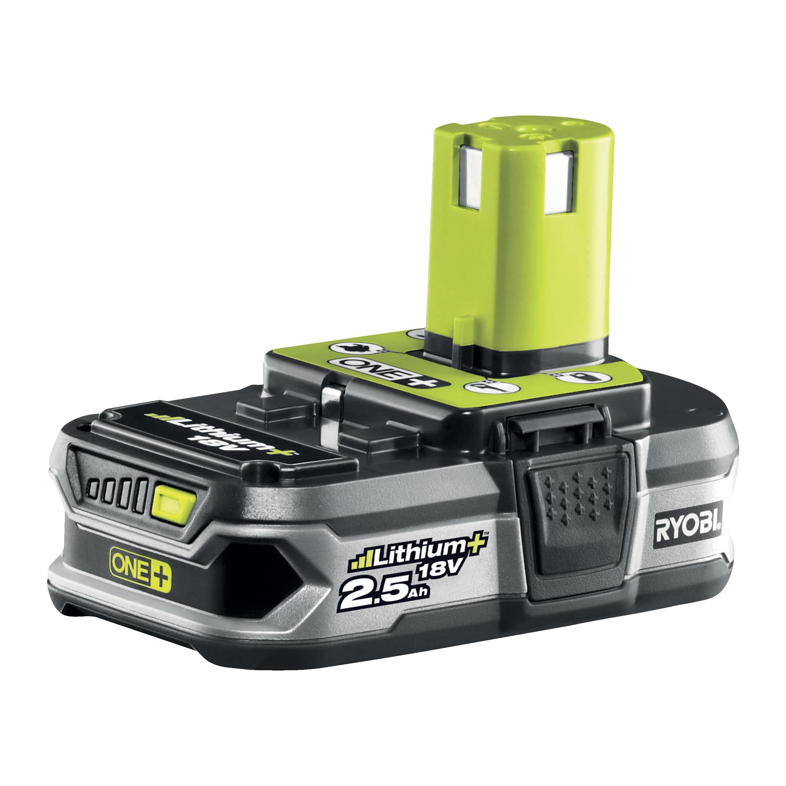 Ryobi RB18L25  Battery  Lithium-Ion (Li-Ion)  2.5 Ah  18 V  Black  Green  1 pc(s)