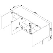 Cama 3D chest of drawers PALAZZO BIS 151x40x75 matte black