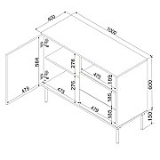 1D2S TRESSE chest of drawers 100x40x75 matte green