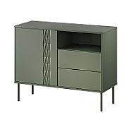 1D2S TRESSE chest of drawers 100x40x75 matte green