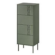4S TRESSE chest of drawers 50x40x125 matte green