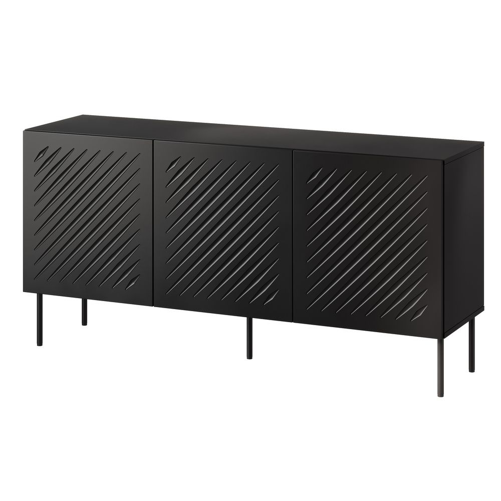 SIENA chest of drawers 150.5x40x75 matte black