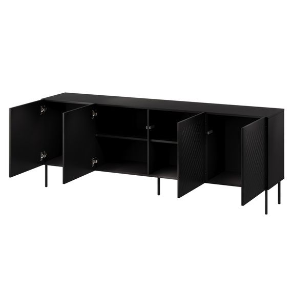 SIENA chest of drawers 200x40x75 matte black