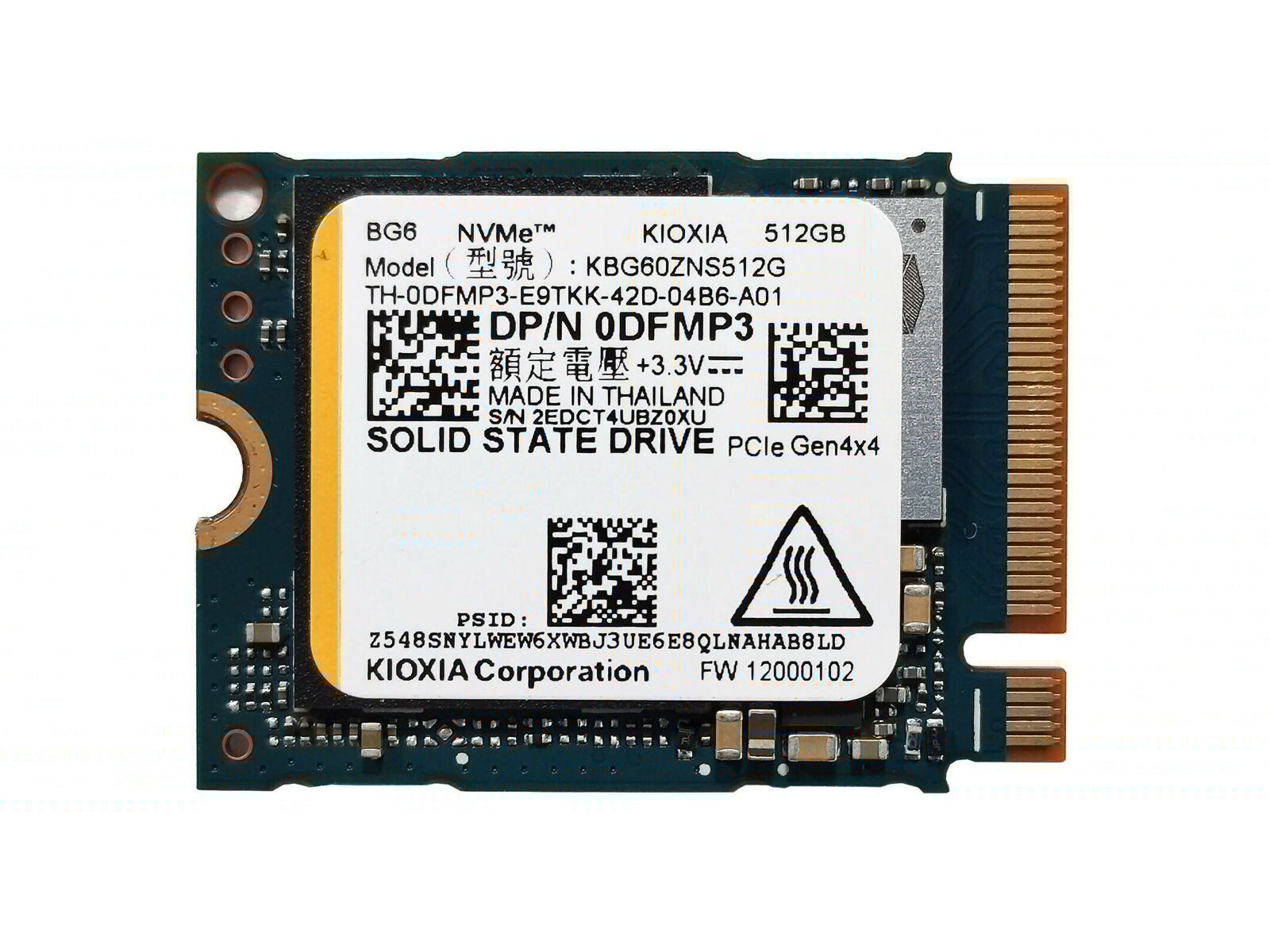 KIOXIA SSD 512GB KIOXIA BG6 PCIe 4.0 x4 M.2 NVMe