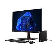 Desktop PC Lenovo ThinkCentre M70q Gen 5, Intel 14400T (10 C / 16 T, 1.5 GHz - 4.5 GHz), 16 GB RAM, 512 GB SSD, Intel UHD Graphics 730, 135 W, Fara sistem de operare