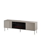 Cama RTV cabinet EF + fireplace black TRESSE 180x40x54.5 cashmere matt