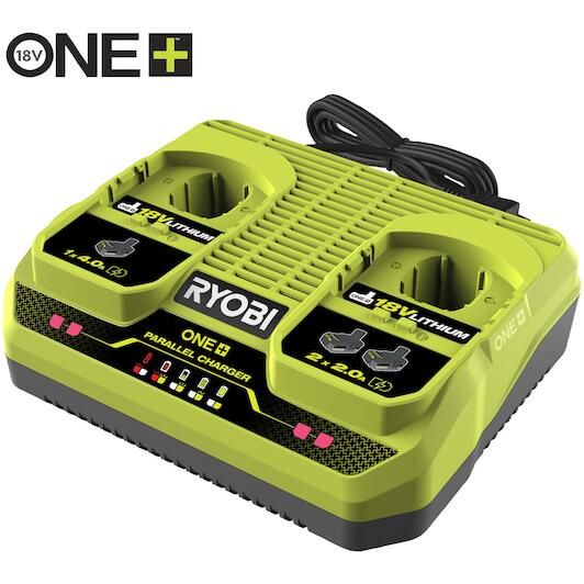 Battery Charger for 18V Batteries RYOBI with 2 Ports