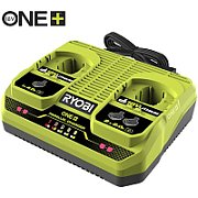 Battery Charger for 18V Batteries RYOBI with 2 Ports