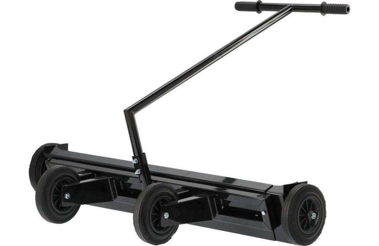 Ground leveler on adjustable wheels