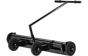 Ground leveler on adjustable wheels