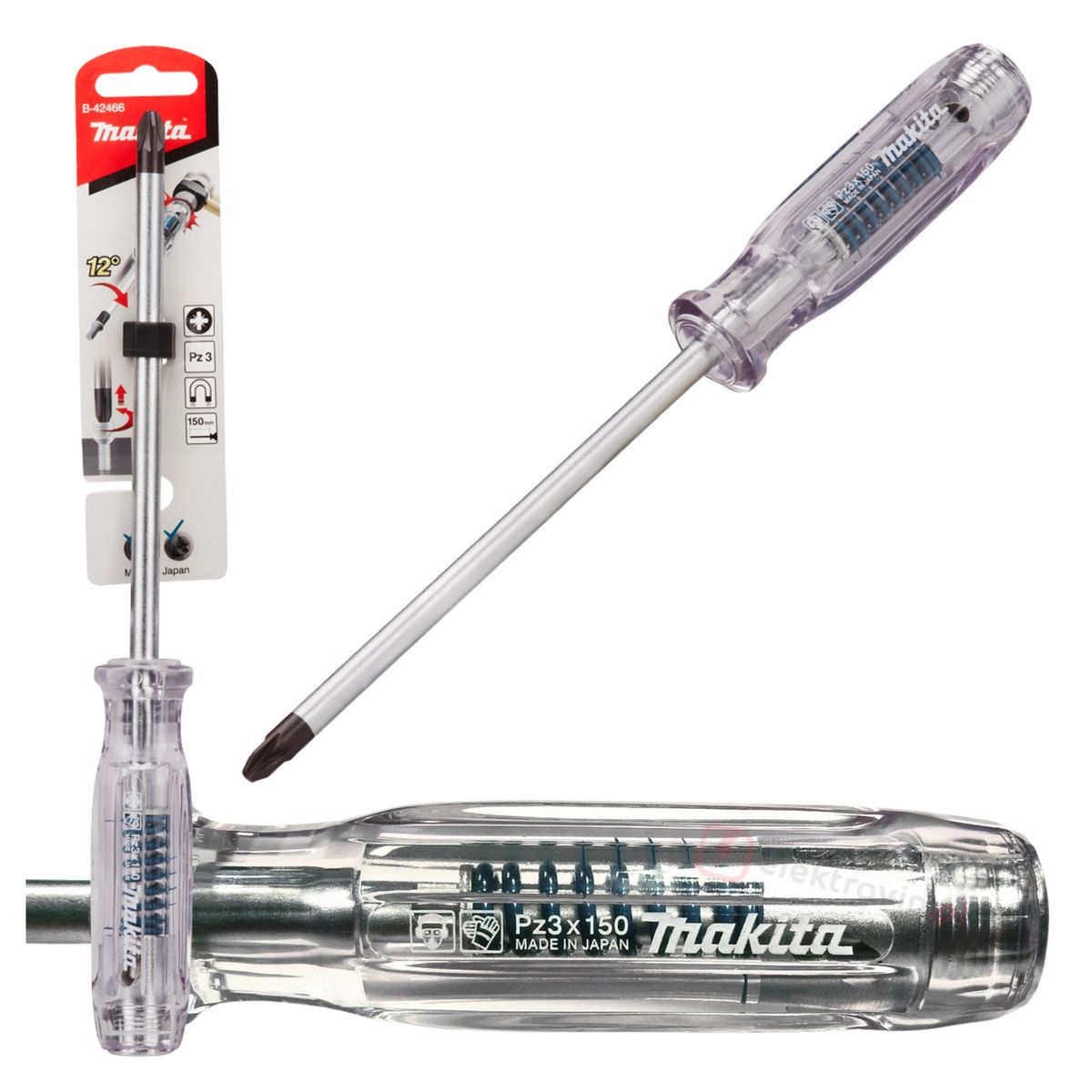 Screwdriver for removing damaged screws PZ2*125 10 pieces