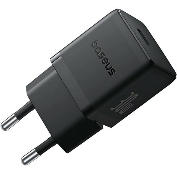 INCARCATOR retea Baseus Palm, Quick Charge 30W, 1 x USB Type-C 5V/3.0A, include cablu USB Type-C la USB Type-C 1m, negru  P10111605113-01  (timbru verde 0.18 lei) - 6932172677398
