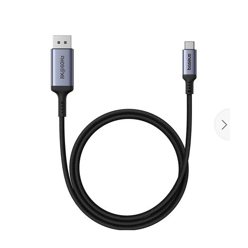 CABLU video Baseus, USB Type-C (T) la DisplayPort (T), 2m, rezolutie maxima 8K UHD la 60 Hz, negru  B0063370D111-01  (timbru verde 0.18 lei) - 6932172650353
