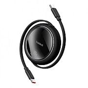 CABLU alimentare si date Baseus Free2Draw Mini, Fast Charging Data Cable pt. smartphone, retractabil, USB Type-C la USB Type-C 100W, 1m, negru  P10364500111-00  (timbru verde 0.08 lei) - 6932172647537