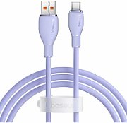 CABLU alimentare si date Baseus Pudding, Fast Charging Data Cable pt. smartphone, USB la USB Type-C 100W, 1.2m, violet  P10355703511-B1  (timbru verde 0.08 lei) - 6932172650155