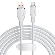 CABLU alimentare si date Baseus Pudding, Fast Charging Data Cable pt. smartphone, USB la USB Type-C 100W, 2m, alb  P10355703221-B2  (timbru verde 0.08 lei) - 6932172652944