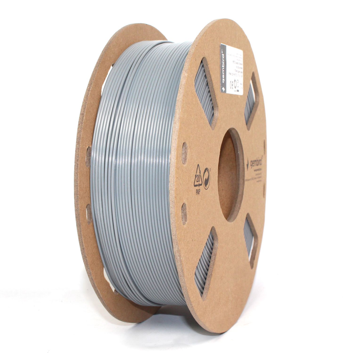 FILAMENT GEMBIRD pt. imprimanta 3d, PETG, 1.75mm diamentru, 1Kg / bobina, topire 220-260 grC, grey,  3DP-PETG1.75-01-GR 