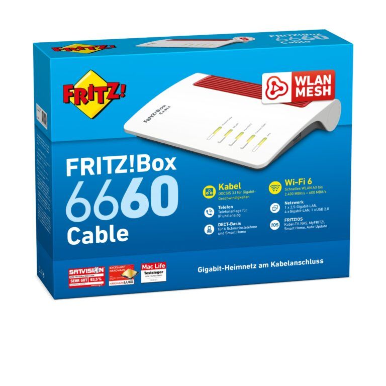 Wireless router AVM FRITZ!Box 6690 Cable  Gigabit Ethernet  Dual-band (2.4 GHz/5 GHz)  white