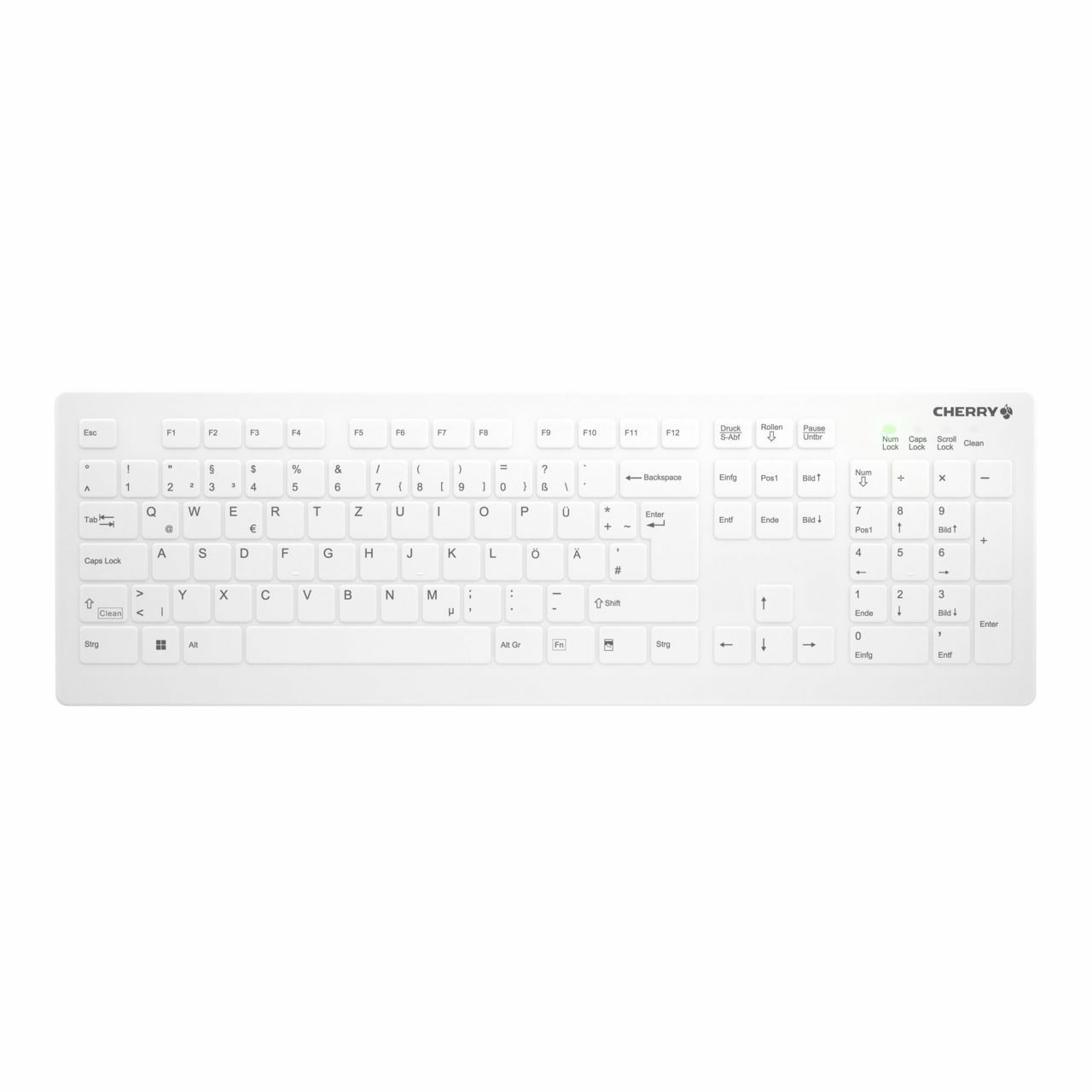 CHERRY Keyboard AK-C8112 Medical wireless [DE] white kabellos