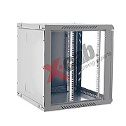Cabinet metalic de perete 19”, tip rack wallmount, 12U 600x450 mm, Xcab S Gri