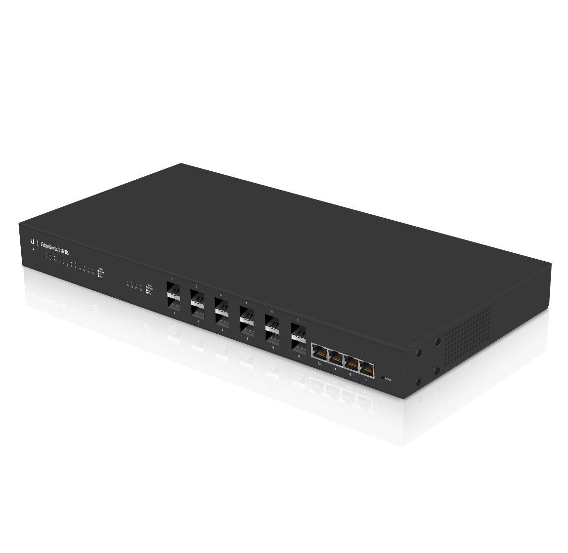 Jnc Ubiquiti Switch EdgeSwitch 12xSFP+/4xRJ45 10GBit Managed 19  Rack-Mountable, 10G Ethernet SFP+ & RJ45 Ports