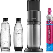 SodaStream Soda Maker DUO black Schwarz QC incl 1 Glas- Glas & 1 PET-Bottle PETBottle (1016812411)
