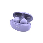 Casti Trust Yavi wireless, TWS, bluetooth, interfata USB-C, frecventa de raspuns 20 Hz - 20.000 Hz, violet