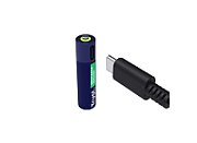 Baterii reincarcabile AAA Trust, incarcate prin USB-C, putere intrare 1.2W, pachet de 2 bucati.