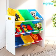 Raft depozitare jucarii cu 9 cosuri multicolore, U-Grow
