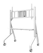 Stand podea mobil/fix Neomounts FL50-575WH1 pentru display-uri cu diagonale 65 -110 , sistem de prindere VESA 100x100~1100x600, greutate maxima suportata 125kg, fix lockable - lacătul nu este inclus culoare alb. Garantie 5 ani