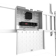Stand podea mobil/fix Neomounts FL50-575WH1 pentru display-uri cu diagonale 65 -110 , sistem de prindere VESA 100x100~1100x600, greutate maxima suportata 125kg, fix lockable - lacătul nu este inclus culoare alb. Garantie 5 ani