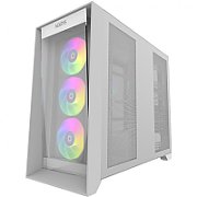 Carcasa AQIRYS XO-1 Mid Tower ARGB ALB, Tempered Glass, Sloturi Expansiune 7, Drive Bays: 3x3.5  3x2.5 , Ventilatoare Suportate: 14 (spate: 1x120mm, fata: 3x120mm sau 2x140mm, sus: 3x120mm sau 2x140mm, lateral: 3x120mm sau 2x140mm, jos: 1x120mm sau 1x140mm), Ventilatoare Incluse: 4 (spate: 1x120mm