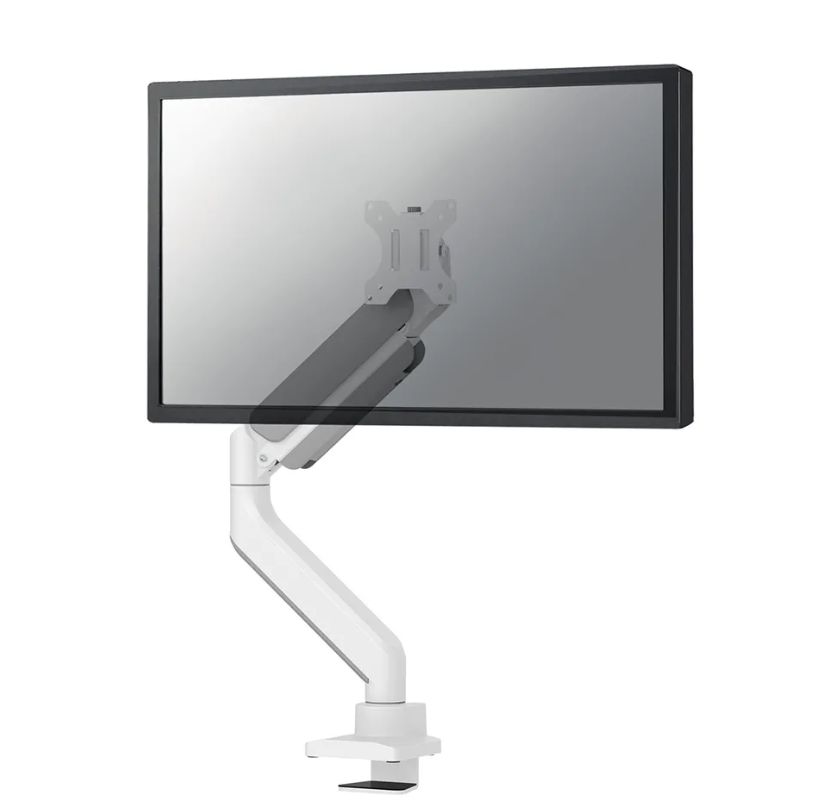 Brat monitor Neomounts DS70-450WH1 pentru display-uri cu diagonale 17 -42 , sistem de prindere VESA 75x75~100x100, greutate maxima suportata 15kg, full motion, tilt +45°, swivel 90°, rotate 180° gas spring culoare alb. Garantie 5 ani